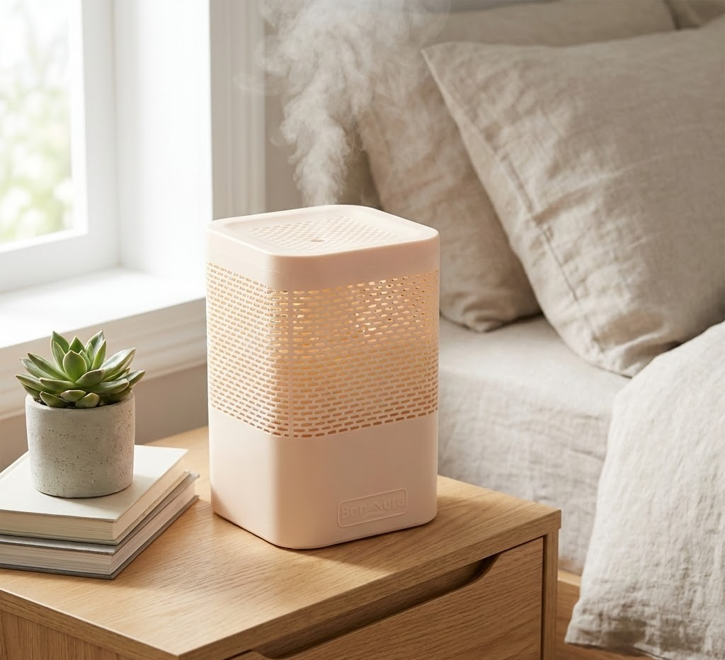 BonAura AirOne Luftentfeuchter 360° Rosa Ohne Strom Feuchtigkeitsschutz